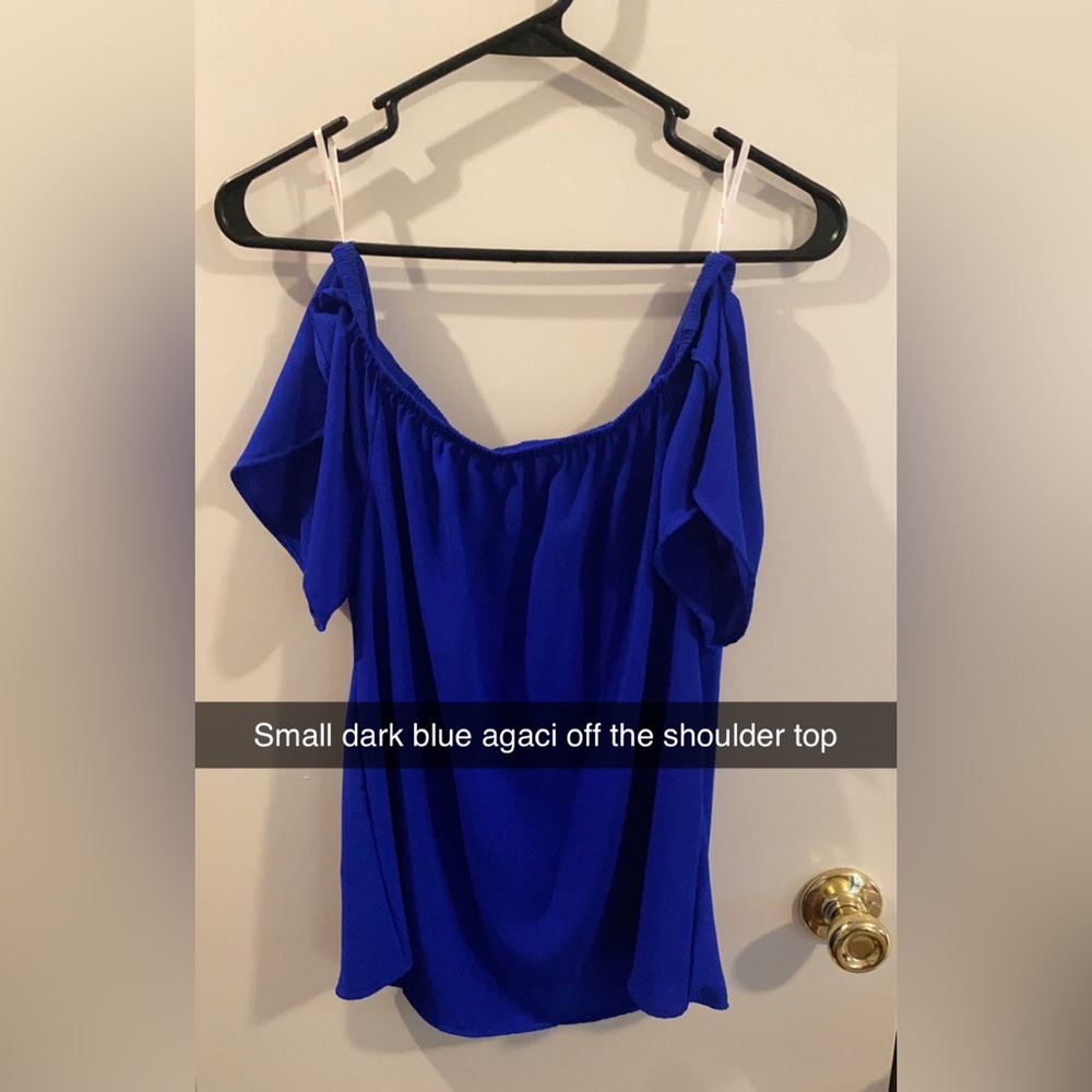 Small Blue Off the shoulder top